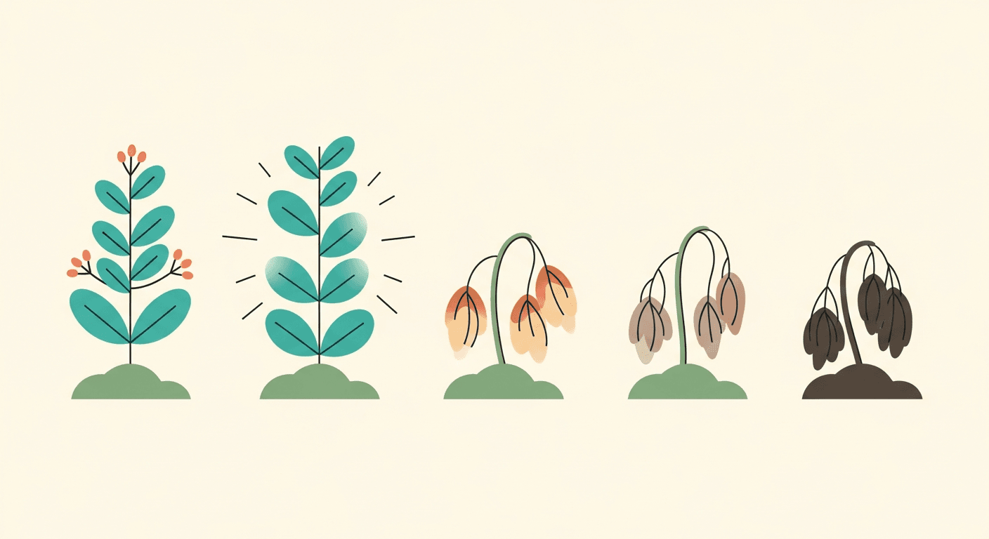 The five wilt levels of the feeldata garden